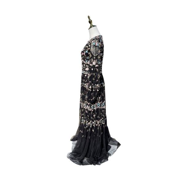 Mac Duggal 35111 Floral Embellished Embroidered Gown Blouson Sleeves Size 6‎ NWT - Picture 8 of 12